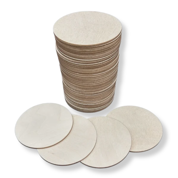 Kółka drewniane do ozdabiania 50 sztuk 10cm