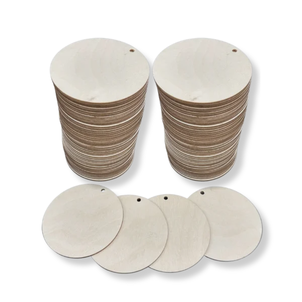 Kółka drewniane do ozdabiania 100 sztuk 10cm